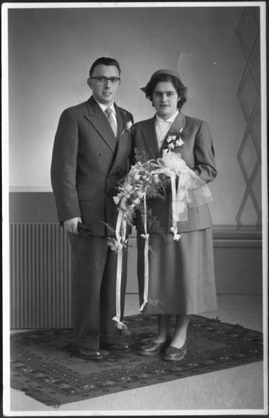 Huwelijksfoto Albert Lunenborg & Wilhelmina (Mina) Annen - b